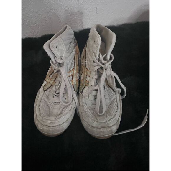 Asics Split Second Mens Size 7 Wrestling Shoes athletic White JY601 - Picture 2 of 4